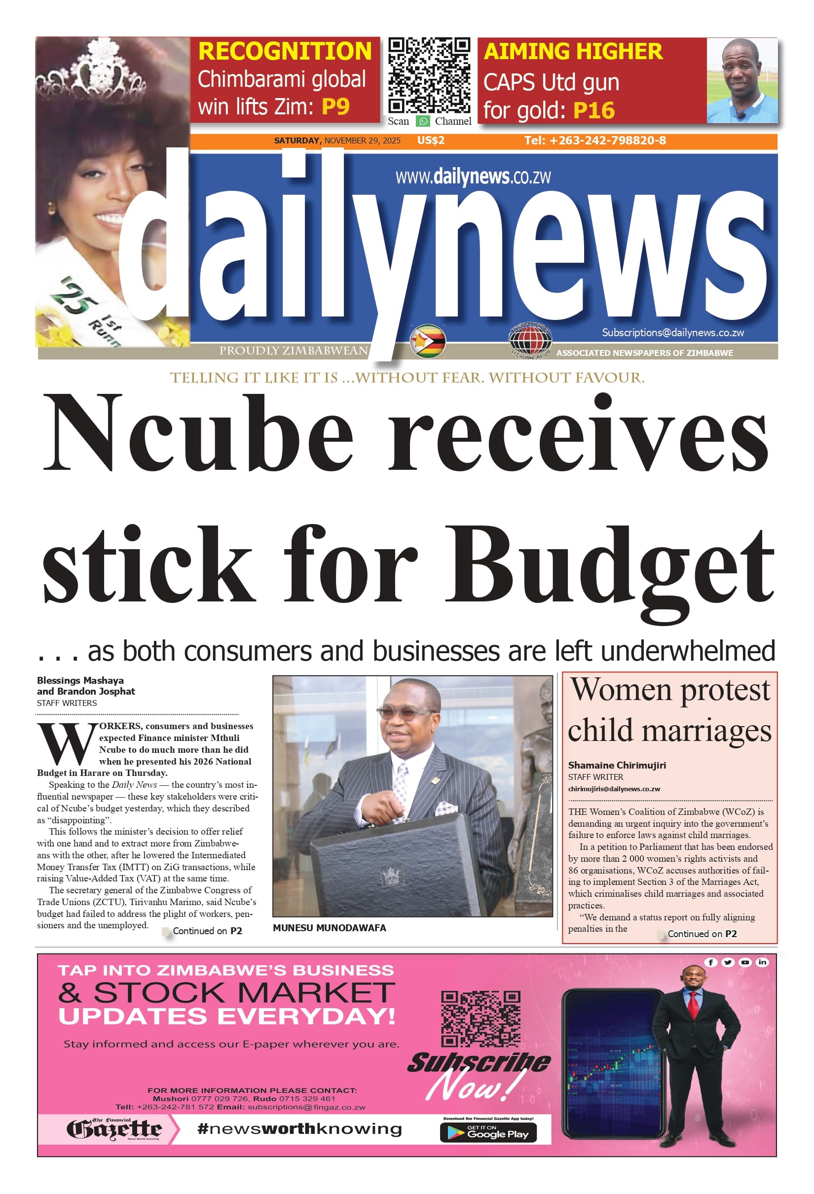 Saturday 29 November 2025